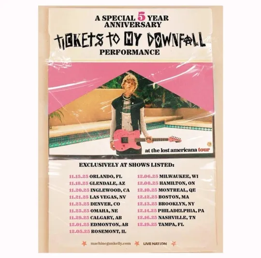 Machine Gun Kelly Lost American Tour 2025 Poster