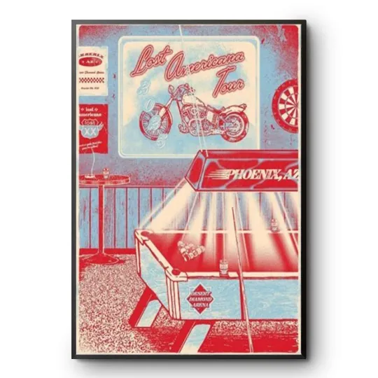 Machine Gun Kelly MGK Lost Americana Tour 2025 Poster For Phoenix Arizonna