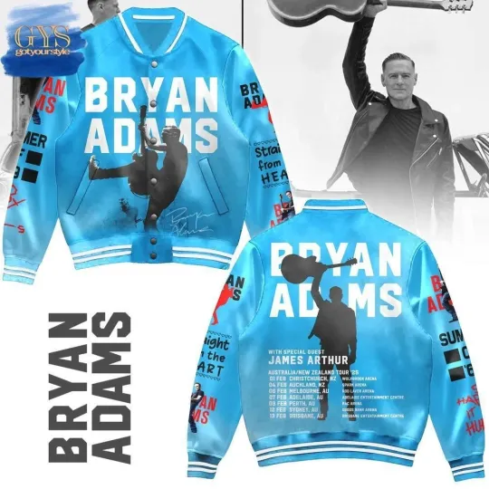 Discover Bryan Adams Tour 2025 Limited Edition Baseball Jacket