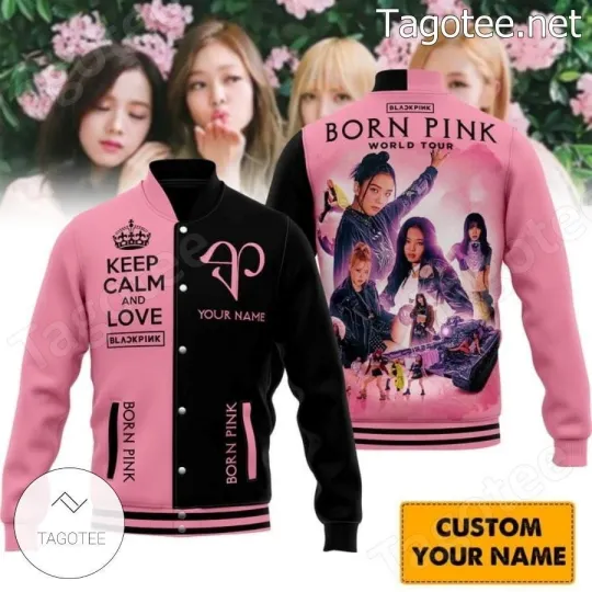 Blac kpink Pink World Tour Personalized Baseball Jacket