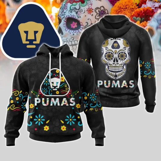 Discover LIGA MX Pumas UNAM  Hoodie Special Dia De Muertos