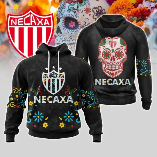 Discover LIGA MX Club Necaxa Hoodie Special Dia De Muertos