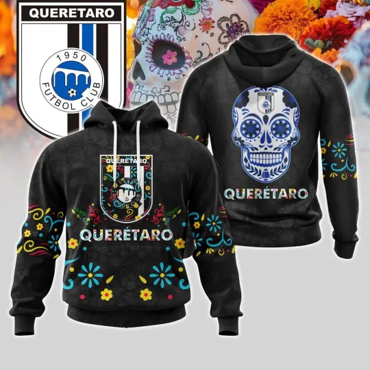 Discover LIGA MX Queretaro F.C  Hoodie Special Dia De Muertos
