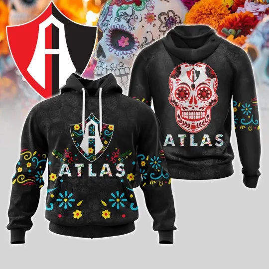 Discover LIGA MX Atlas F.C Hoodie Special Dia De Muertos
