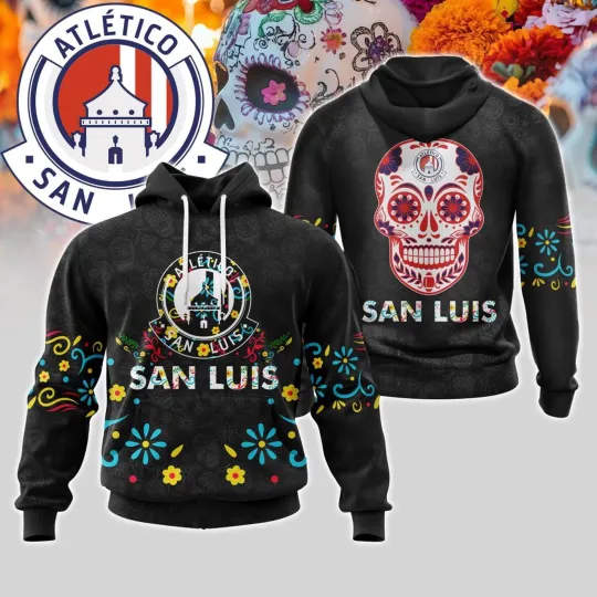 Discover LIGA MX Atletico San Luis Hoodie Special Dia De Muertos