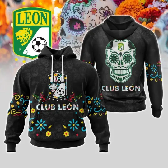 Discover LIGA MX Club Leon Hoodie Special Dia De Muertos