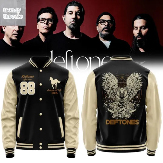 Discover Deftone EU UK Tour 2026 Baseball Jacket