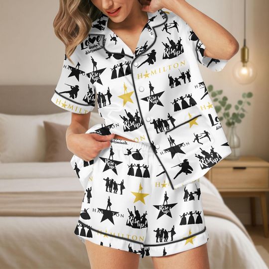 Discover Hamilton Musical Pajamas Set, Broadway Theater Pjs, Alexander Hamilton Musical Sleepwear, Hamilton Fan Gift
