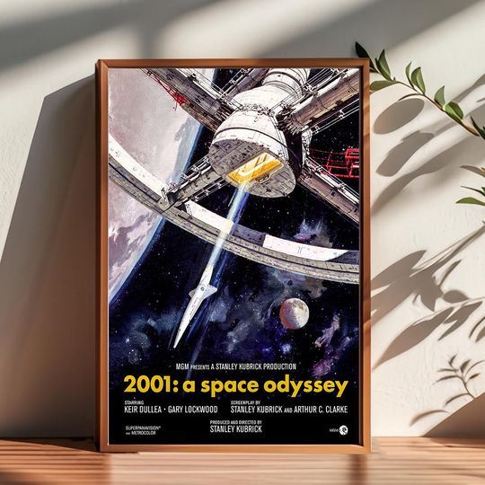 Discover 2001: A Space Odyssey Movie Poster - Sci-Fi Canvas Wall Art