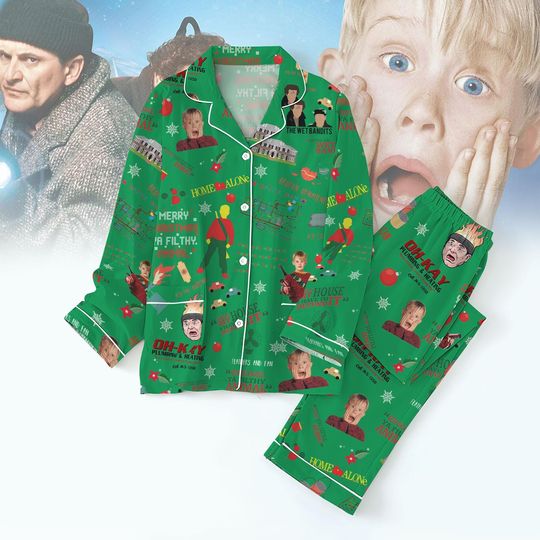 Home Alone Movie Pajamas Set, Ya Filthy Animal Pj Set Pants, Movie Pajamas Family For Adult And Kids, Wet Bandits Pajamas Set