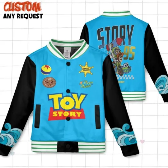 Toy Story Buzz Lightyear Woody Reach For The Sky Christmas Gift Baseball Jacket