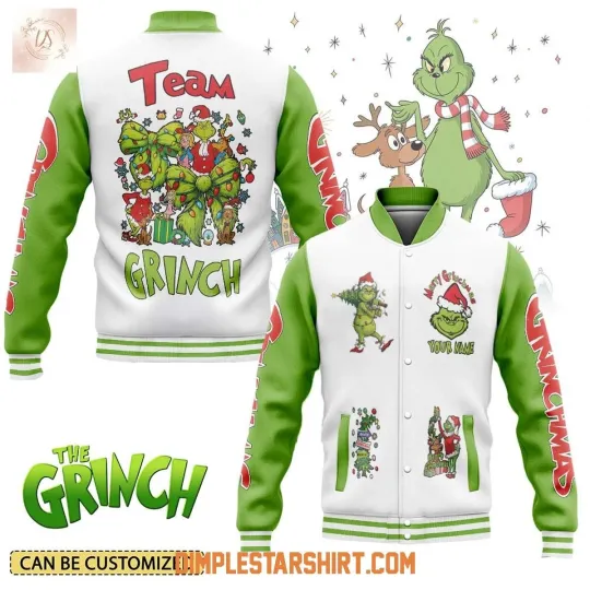 Discover The funny character Team Happy Holiday Christmas Baseball Jacket