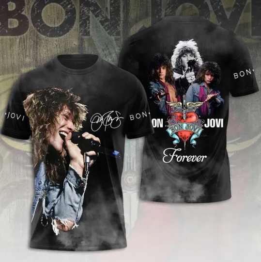 Discover Bon Jovi AOP T-Shirt for Fans