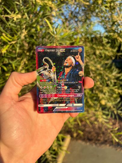 Discover Neymar Jr FC Barcelona poket mons style card