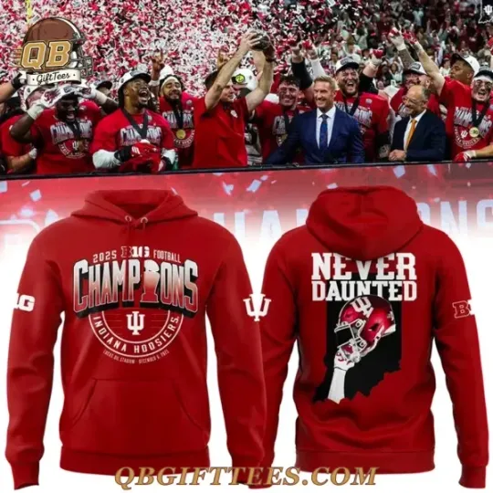 Discover Indiana Big Ten Football Champions 2025 3D Hoodie Fan Edition