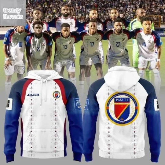 Discover Haitian Football Federation 2026 World Cup White Hoodie 3D