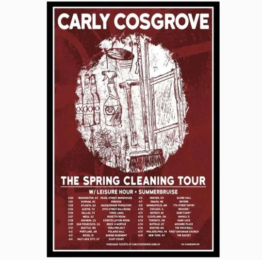 Carly Cosgrove The Spring Cleaning Tour 2026 Poster