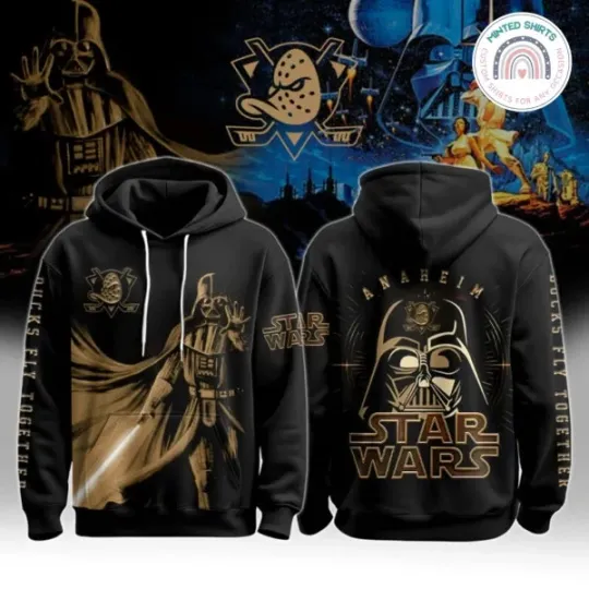 3D Anaheim Ducks and The Sith Bolt Hoodie