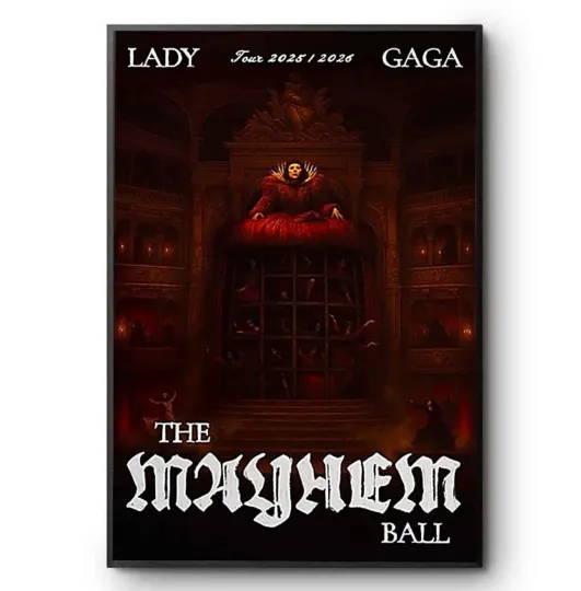 Ld ga – The Mayhem Ball Tour 2025–2026 at Opera Haus, Unframed Poster