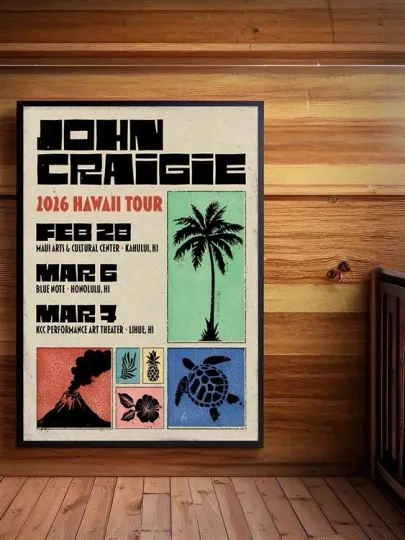 Discover John Craigie Hawaii 2026 Tour Poster
