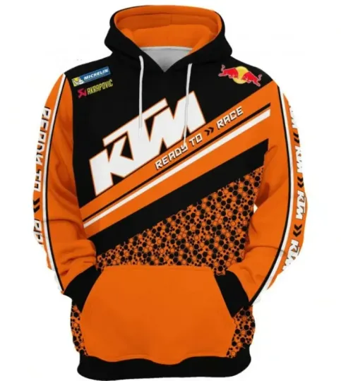 KTM 3D Printed Hoodie for Riders Christmas Gift