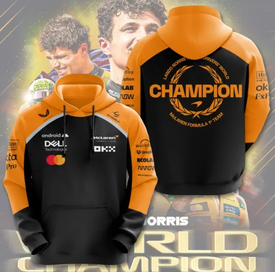 Lando Norris World Champions 2025 3D Hoodie