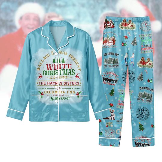 Discover White Movie 1954 Christmas Pajamas Set, Haynes Sisters Xmas Sleepwear, Columbia Inn Pine Tree Vermont Sleepwear, Xmas Vacation Matching Paj