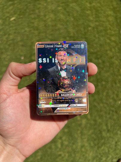 Discover Leo Messi Ballon d'Or poket mons style card