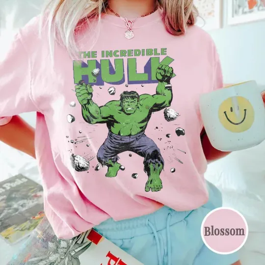 Discover Disney Marvel Avengers Retro The Incredible Hulk Blossom Comfort Colors T-shirt