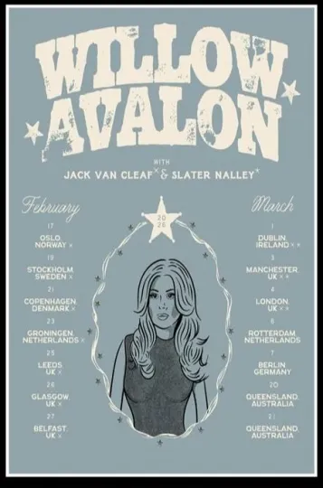 Discover Willow Avalon February & March Tour 2026 Poster