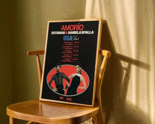 Discover Esteman & Daniela Spalla Amorio Tour USA 2026 Limited Poster