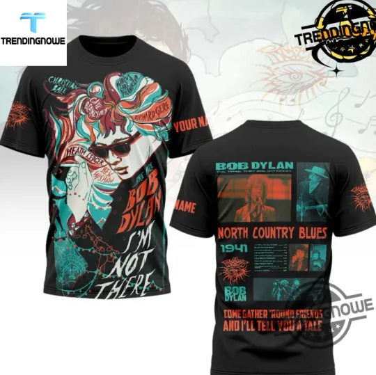 Custom Name Bob Dylan 2025 Tour 3D Printed T-Shirt