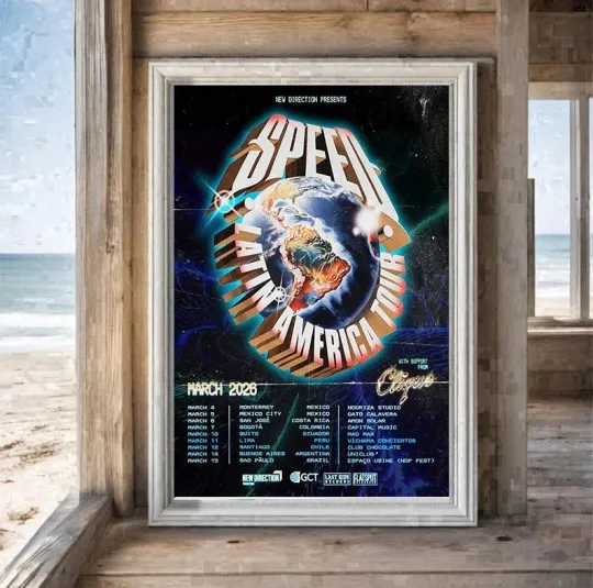 Discover Speed Latin America Tour 2026 Schedule City Dates Home Decor Poster