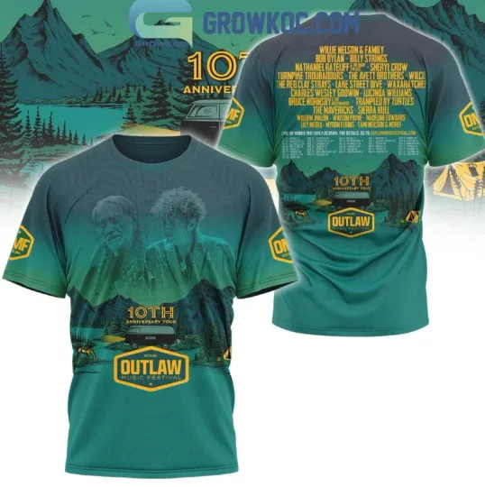 Outlaw Music Festival 10th Anniversary Tour 3D T-Shirt