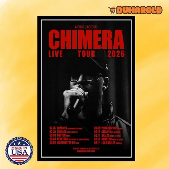 Discover Nobu Woods Chimera Live Tour 2026 Official Poster Home Decor, Wall Art