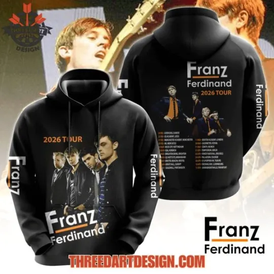 Discover Fr4nz Ferd1nand Tour 2026 Concert Graphic Unisex Hoodie 3D