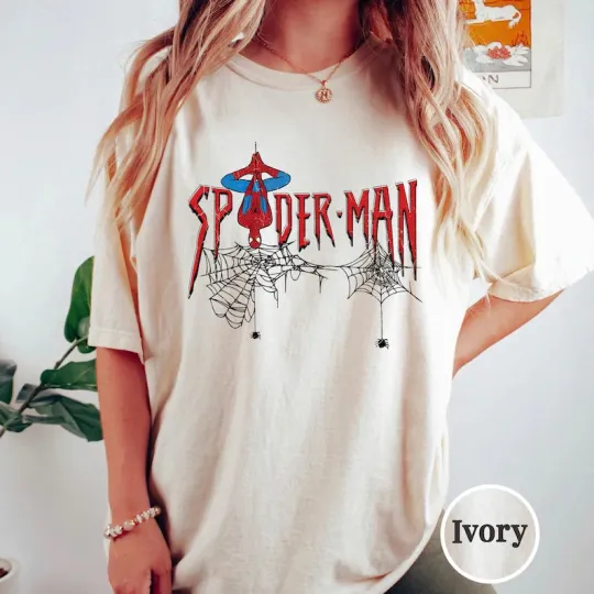 Discover Disney Marvel Avengers Vintage Spiderman Ivory Comfort Colors T-shirt