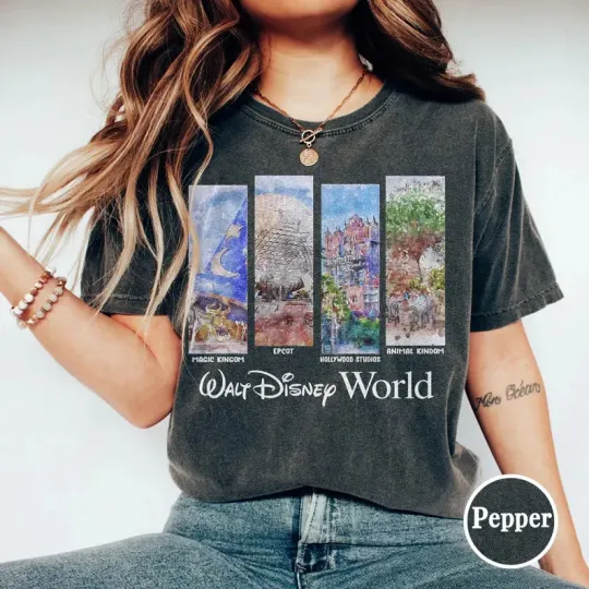 Discover Disney Walt Disneyworld Graphics Pepper Comfort Colors T-shirt