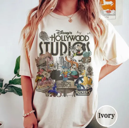 Discover Disney Vintage Disney Hollywood Studios Ivory Comfort Colors T-shirt
