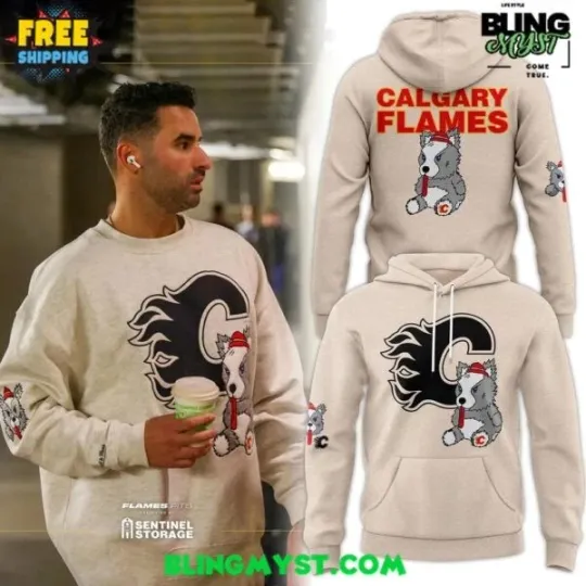 Discover Calgary Hockey Harvey the Hound Special Edition 3D Pullover Hoodie