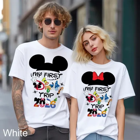 Disney My First Disney Trip Shirt 2026 White Comfort Colors T-shirt