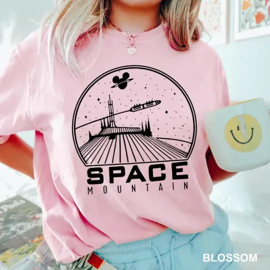 Discover Disney Star Wars Space Mountain Disneyworld Blossom Comfort Colors T-shirt
