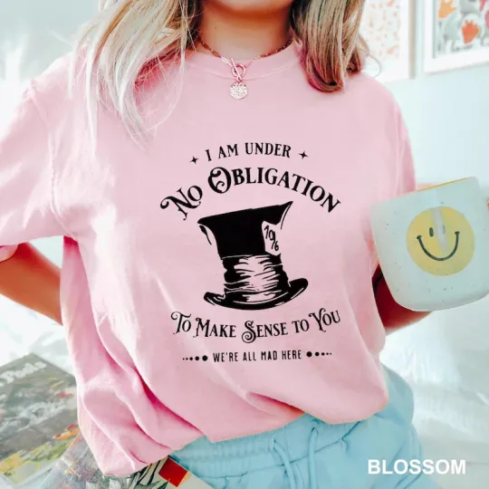 Disney Alice In Wonderland Mad Hatter Blossom Comfort Colors T-shirt