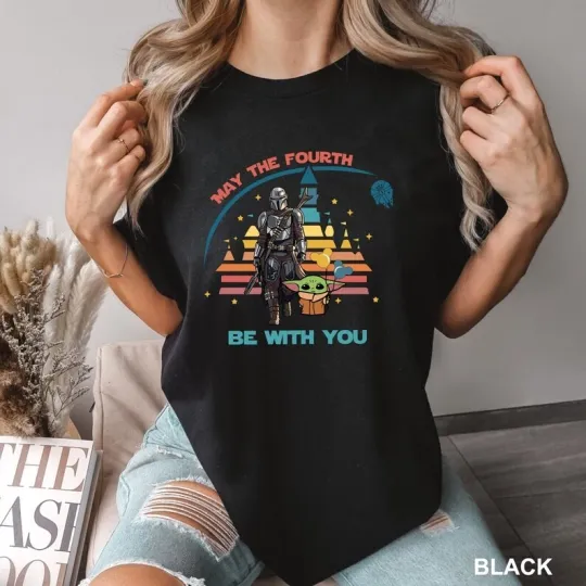 Discover Disney Star Wars May The 4th Be With You Black Comfort Colors T-shirt