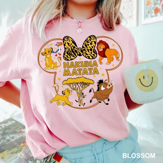 Discover Disney Mickey Mouse Lion King Hakuna Matata Blossom Comfort Colors T-shirt