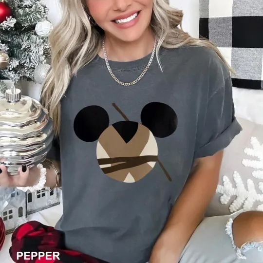 Discover Disney Star Wars Luke Mickey Mouse Logo Pepper Comfort Colors T-shirt