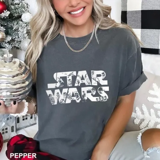 Discover Disney Star Wars Retro Graphic Pepper Comfort Colors T-shirt