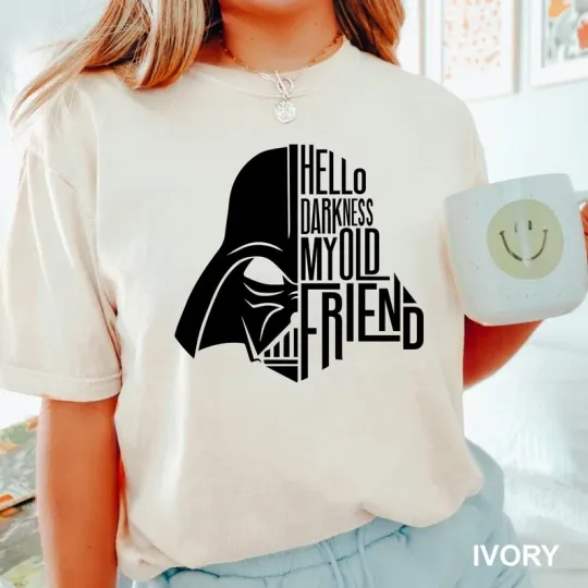 Discover Disney Star Wars Darth Vader Hello Darkness Ivory Comfort Colors T-shirt