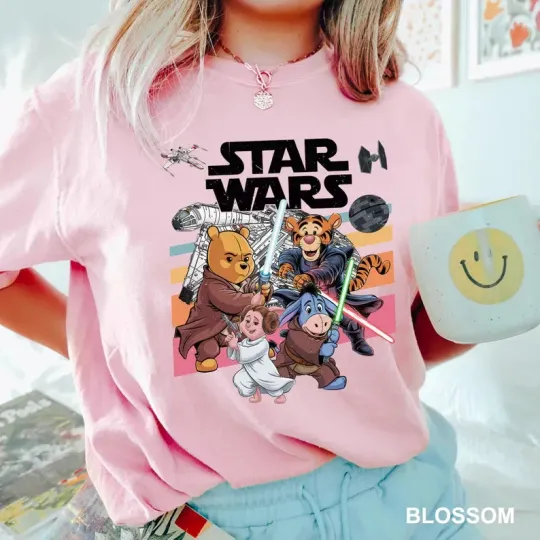 Discover Disney Star Wars Winnie The Pooh & Friends Blossom Comfort Colors T-shirt