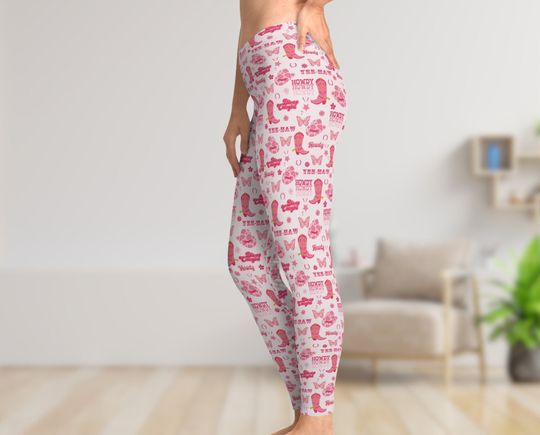 Discover Women's Western Leggings with Soft Yoga Waist, Chic Cowgirl Pants